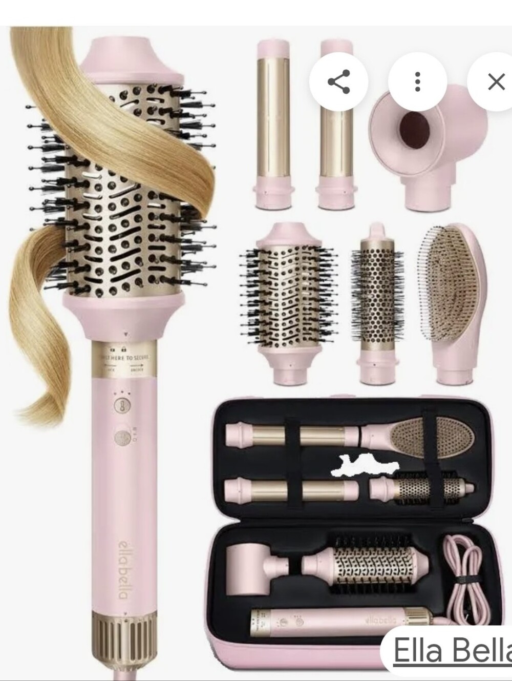 Ella Bella 6 In 1 Professional Hot Air Styler In Picture It Isnt Pink Case Is.
